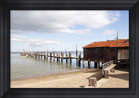 Framed China Camp Pier Print