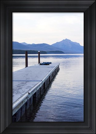 Framed Lake McDonald Pier Print