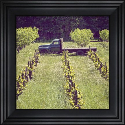 Framed Green Truck Print