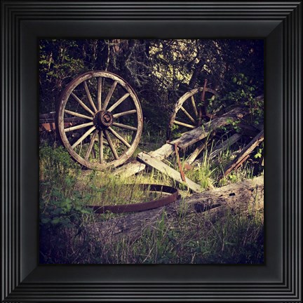 Framed Wagon Wheels Print