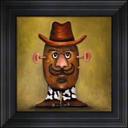 Framed Cowboy Potato Head Print