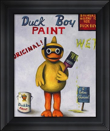 Framed Duck Boy 1 Print