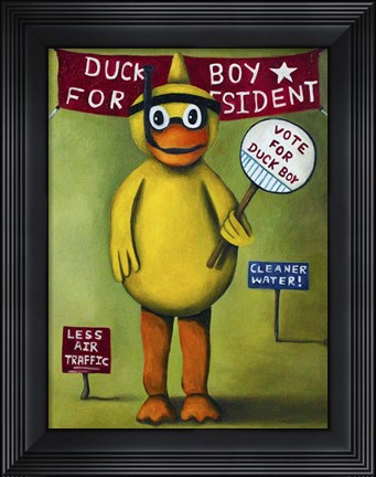 Framed Duck Boy 2 Print