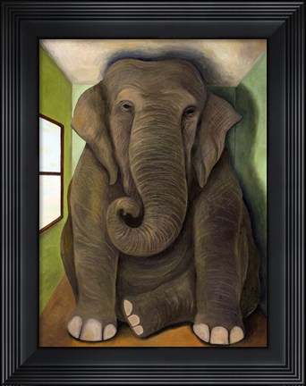 Framed Elephant In A Room Print