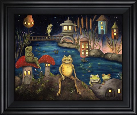 Framed Frogland 1 Print