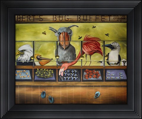 Framed Iberts Bug Buffet Print
