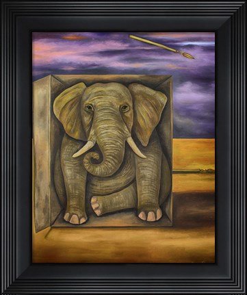Framed Last Elephant Print