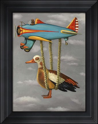 Framed Lazy Bird Print