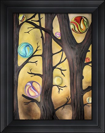 Framed Marble Forest 1 Print