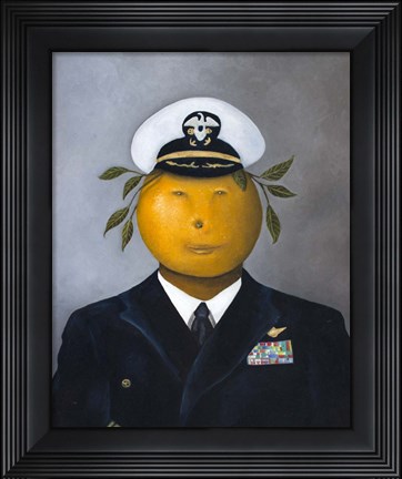 Framed Naval Officer Print