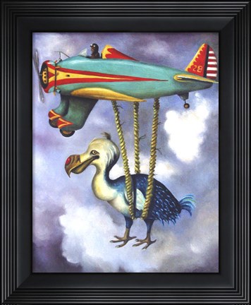 Framed Lazy Bird W Dodo Print