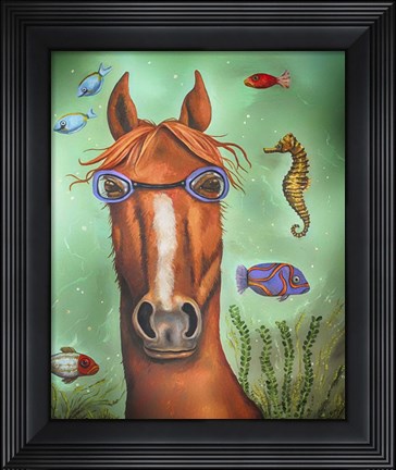 Framed Sea Horse Print