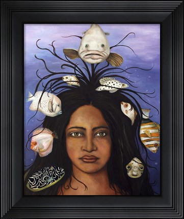 Framed White Fish Print