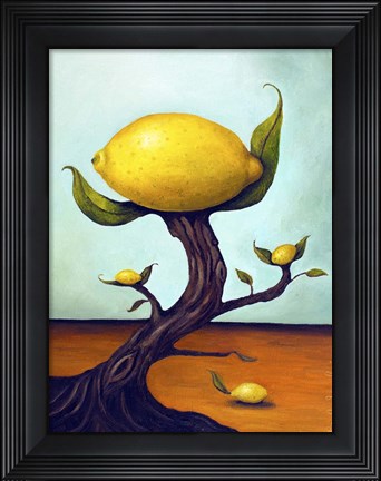 Framed Lemon Tree Surreal Print