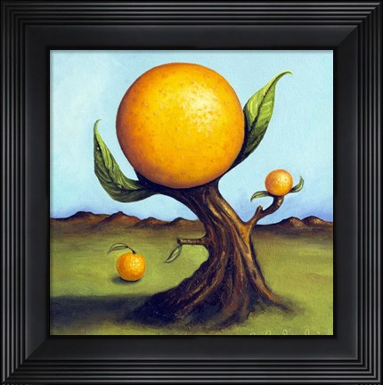 Framed Orange Fruit Tree Print