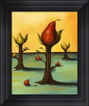 Framed Pear Trees 3 Print