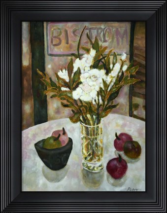 Framed Crystal Glass Of Blooms Print