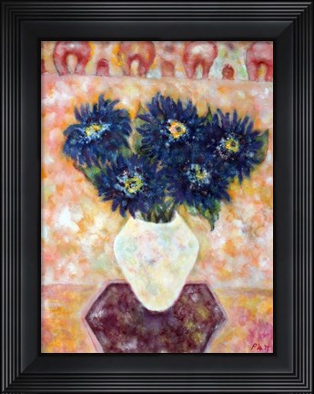Framed Tropical Blue Print