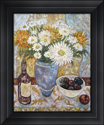 Framed Artist&#39;s Flowers Print