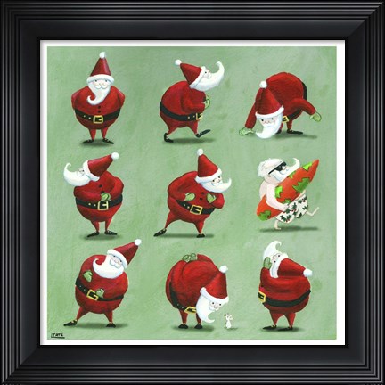 Framed Father Christmas Print