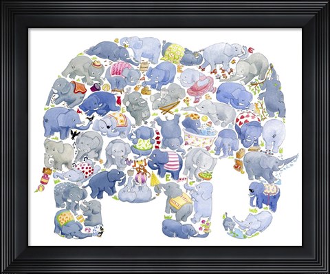 Framed Elephant Print
