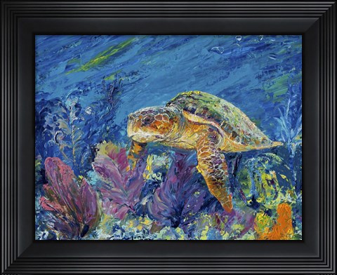 Framed Loggerhead Turtle Print