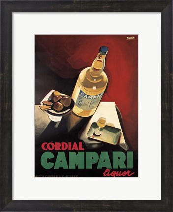 Framed Cordial Campari Print