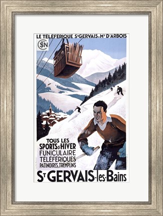Framed St Gervais-Les-Bains Print