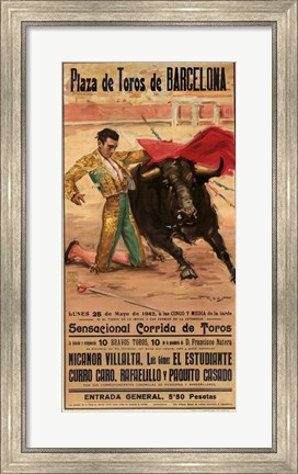 Framed Matador Barcelona I Print