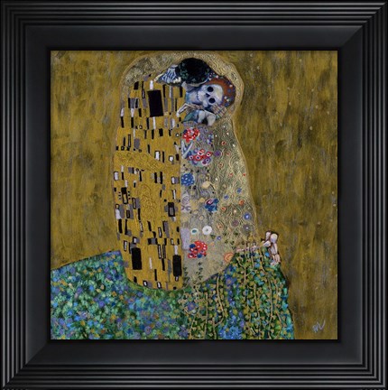 Framed Kiss (Skelly Lovers) Print