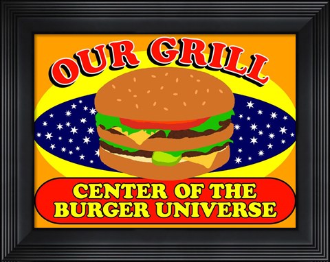 Framed Burger Universe Print