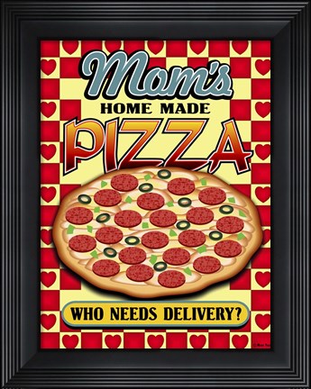 Framed Mom&#39;s Pizza Print