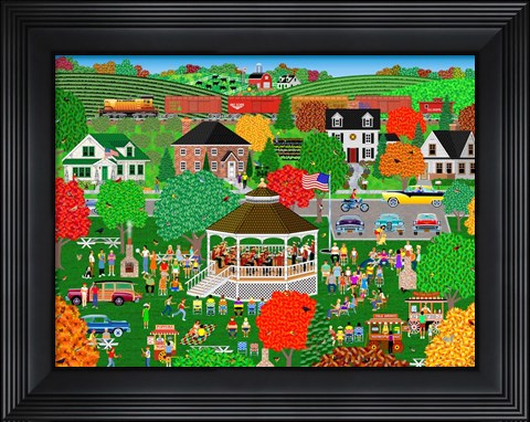 Framed Autumn Band Concert Print