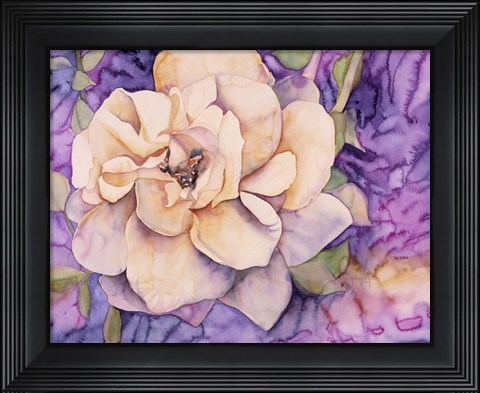 Framed Yellow Rose Print