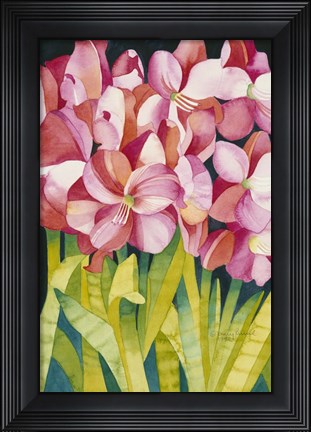 Framed Merry Amaryllis Print