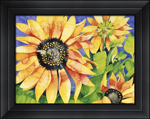 Framed Magic Sunflowers Print