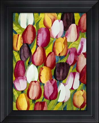 Framed Colorful Tulips Print