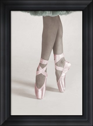 Framed Dancing En Pointe Color Print