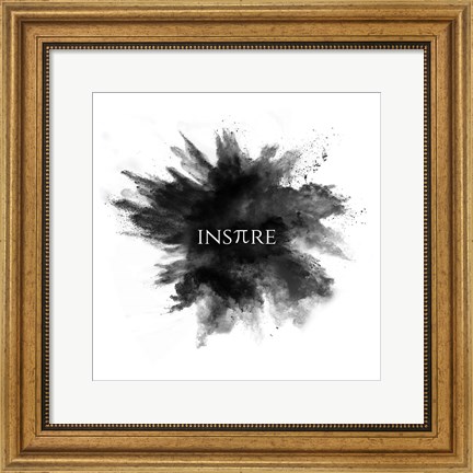 Framed Inspire Powder Explosion Black Print