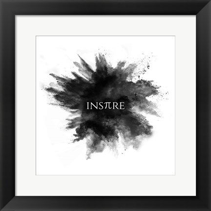 Framed Inspire Powder Explosion Black Print