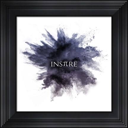Framed Inspire Powder Explosion Purple Print