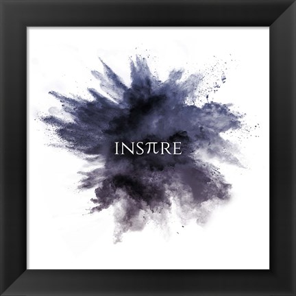 Framed Inspire Powder Explosion Purple Print