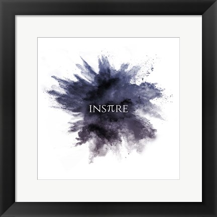 Framed Inspire Powder Explosion Purple Print