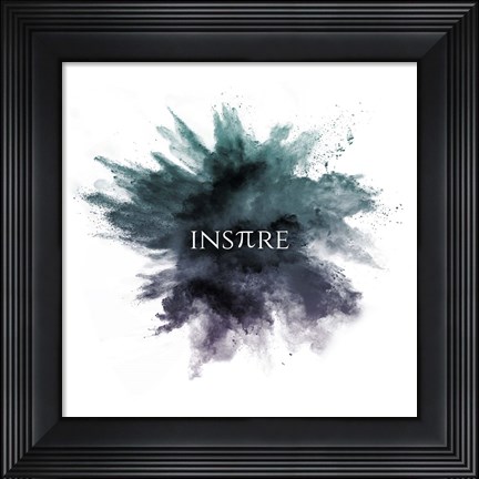 Framed Inspire Powder Explosion Green Print