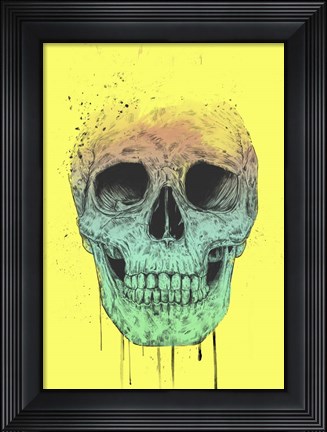 Framed Pop Art Skull Print