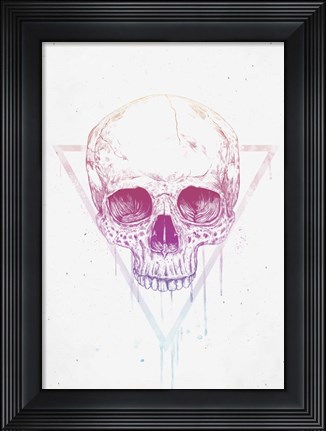 Framed Skull In Triangle Print