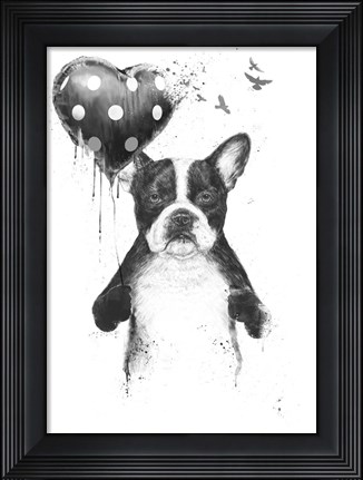 Framed My Heart Goes Boom Print