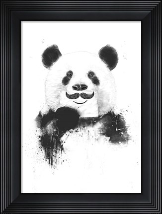 Framed Funny Panda Print