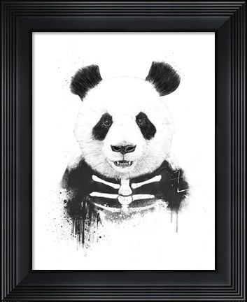 Framed Zombie Panda Print