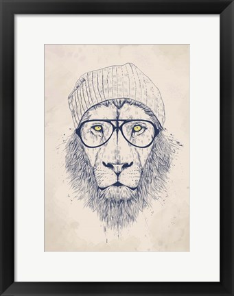 Framed Cool Lion Print